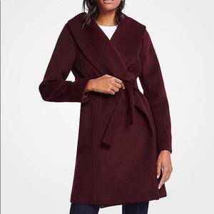 Burgundy wrap coat. Only worn once and in great condition.